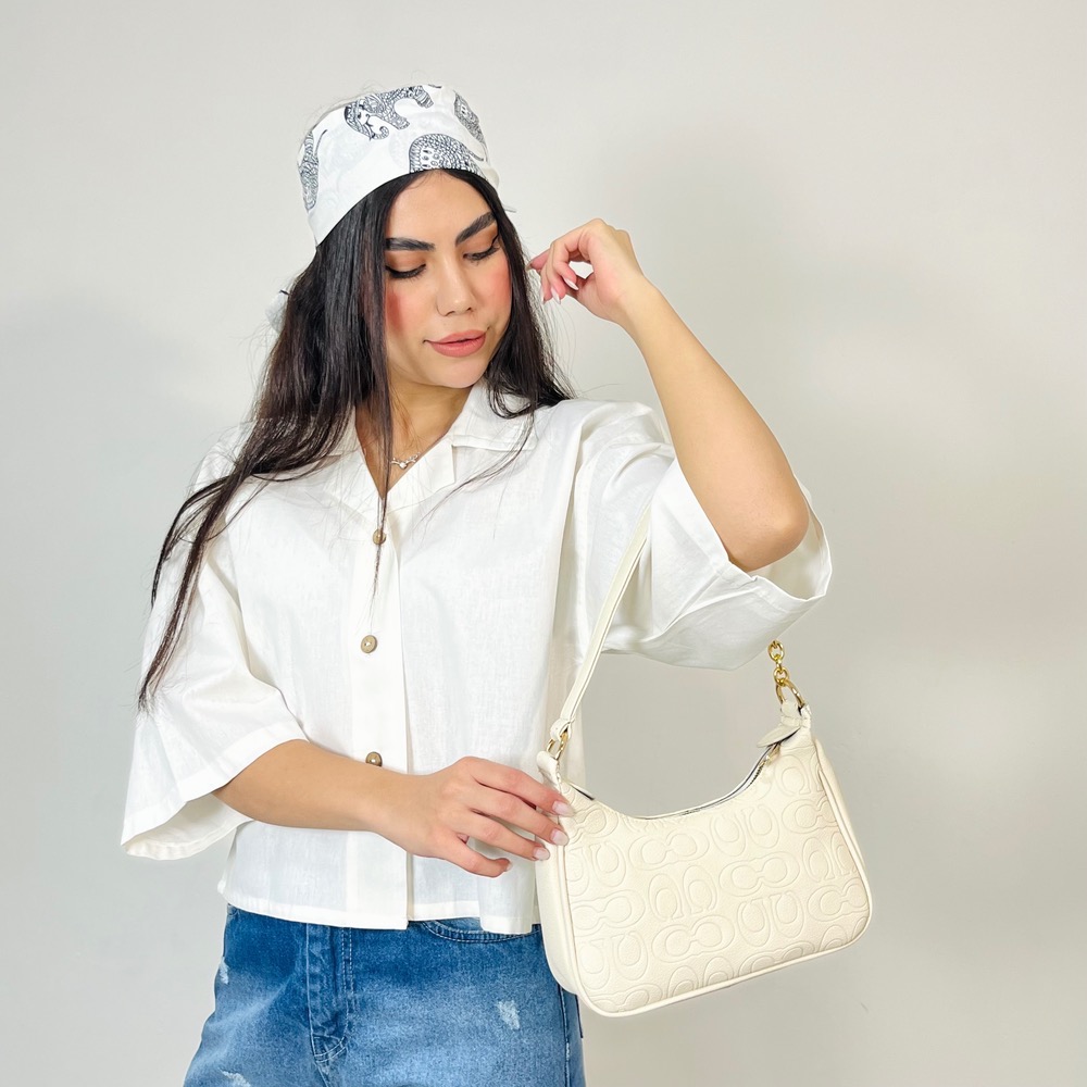 کیف دوشی زنانه طرح کوچ با بند زنجیری کد 1466
